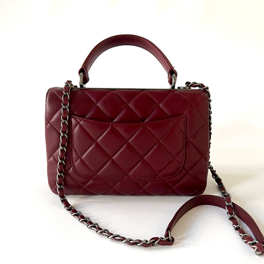 Chanel Dark Red Lambskin Small Trendy CC Flap