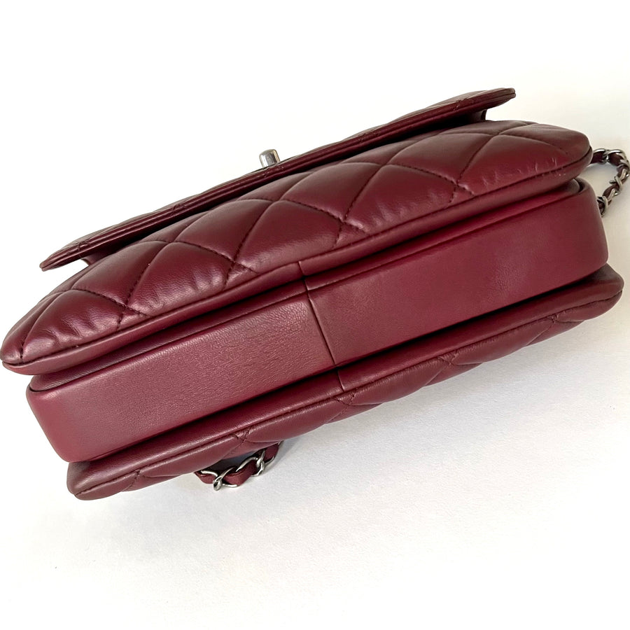 Chanel Dark Red Lambskin Small Trendy CC Flap
