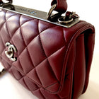 Chanel Dark Red Lambskin Small Trendy CC Flap