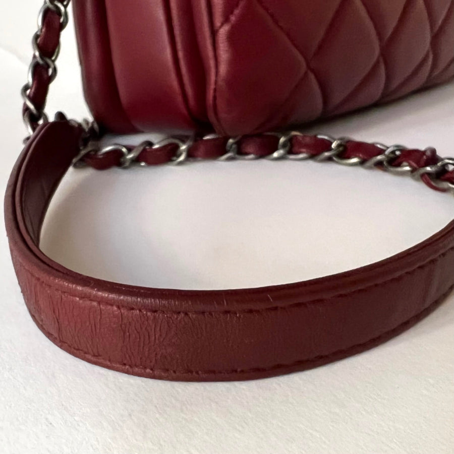 Chanel Dark Red Lambskin Small Trendy CC Flap