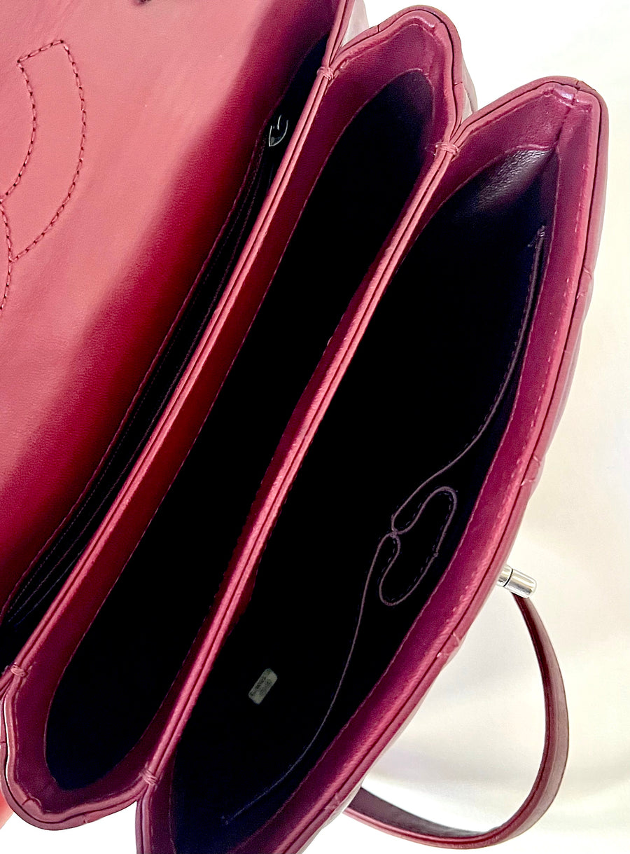 Chanel Dark Red Lambskin Small Trendy CC Flap