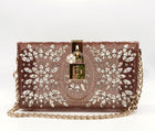Dolce & Gabbana Crystal Embellished Plexiglass Box Clutch