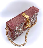 Dolce & Gabbana Crystal Embellished Plexiglass Box Clutch