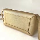 Celine Metallic Gold Drummed Leather Nano Belt Bag