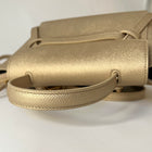 Celine Metallic Gold Drummed Leather Nano Belt Bag