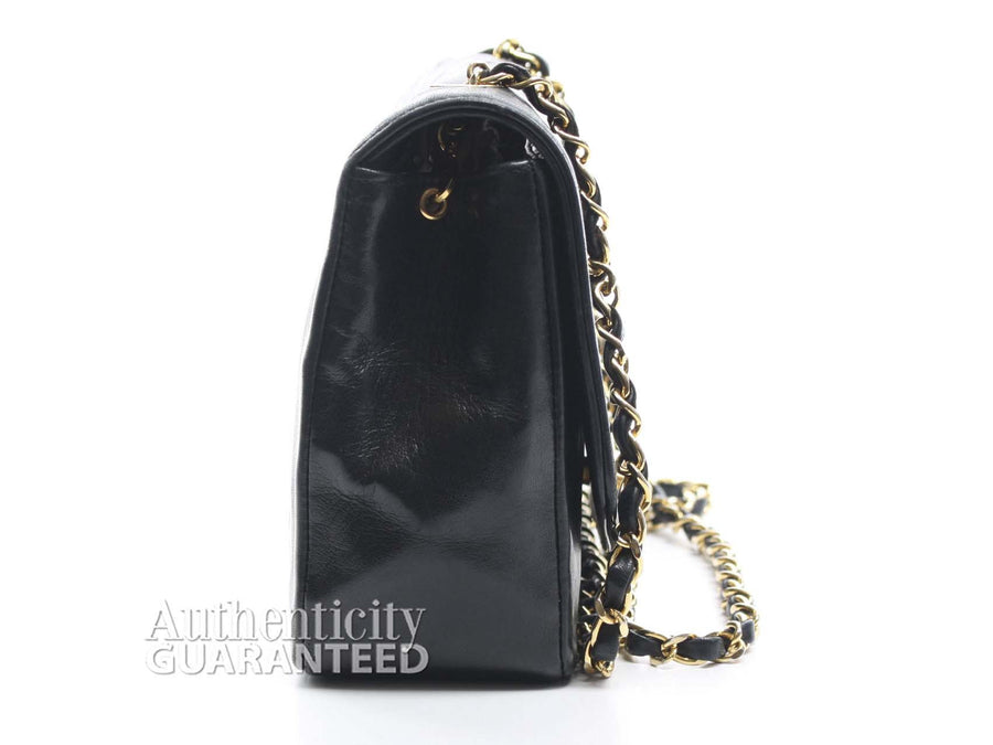 Chanel Black Lambskin Small Diana Flap Bag